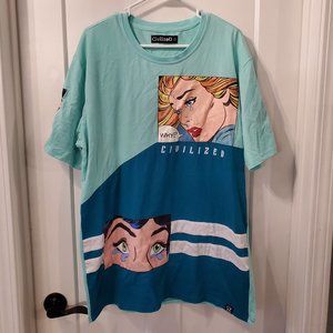 CivilizeD two tone graphic shirt